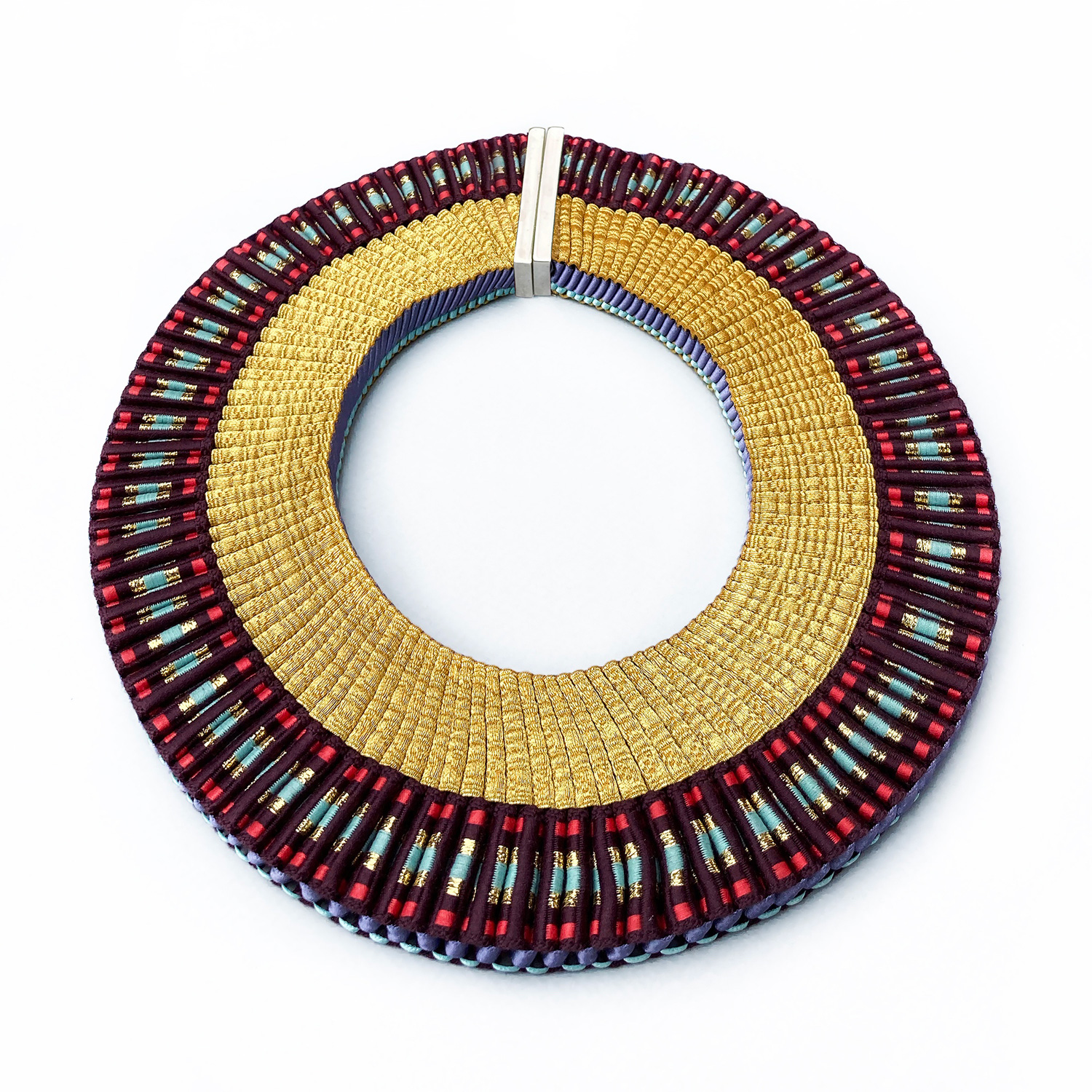 Emma Calvert Artillery lace and stripe necklace