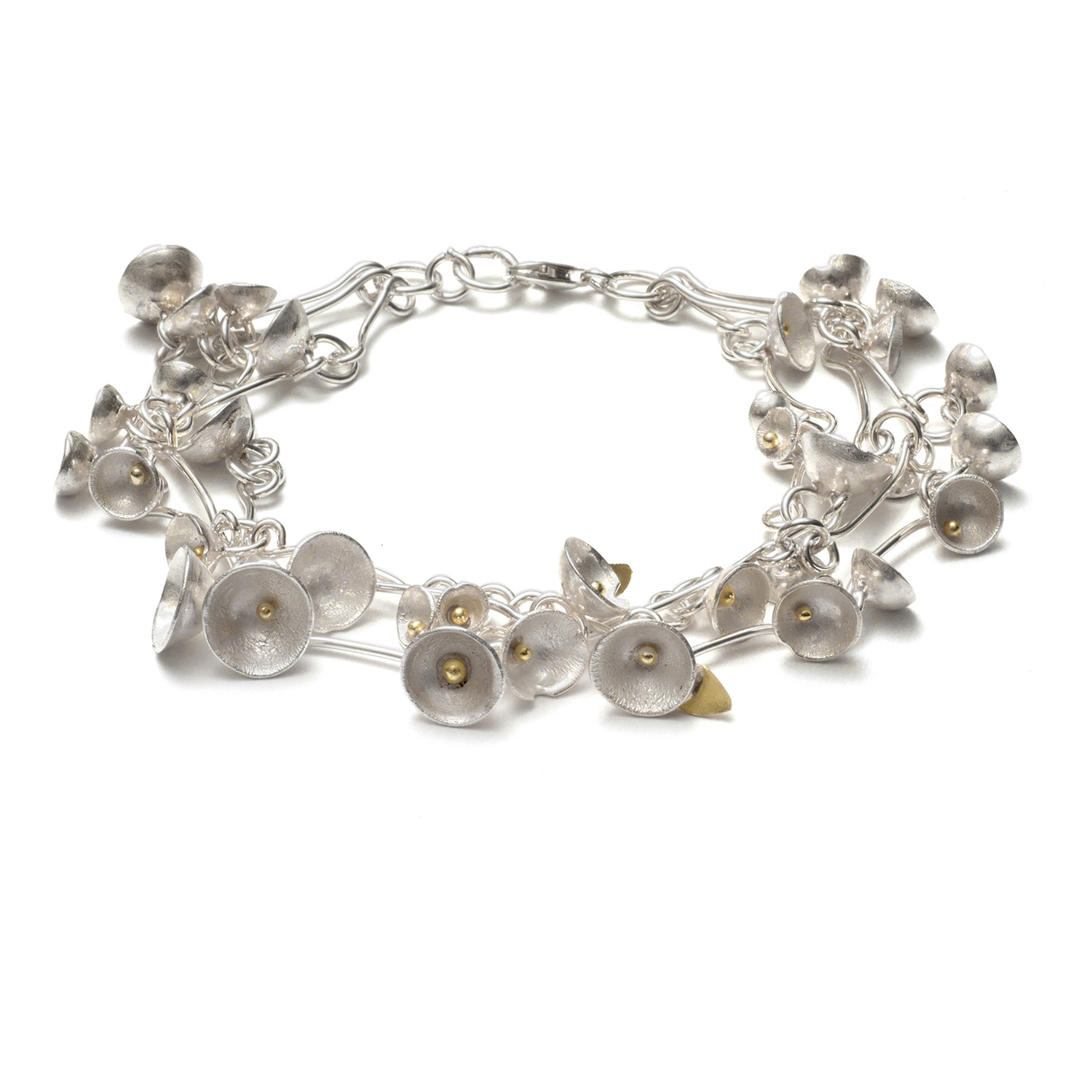 Shimara Carlow Acorn cup cluster bracelet