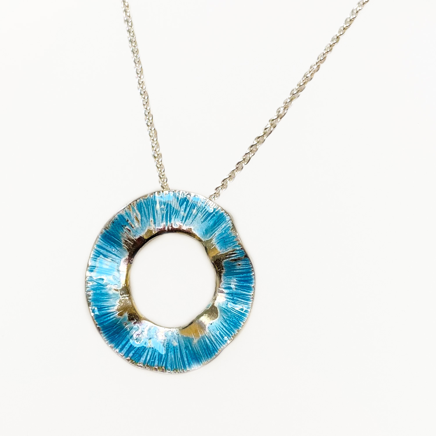 Shirani Fernando  Blue Enamel Pendant