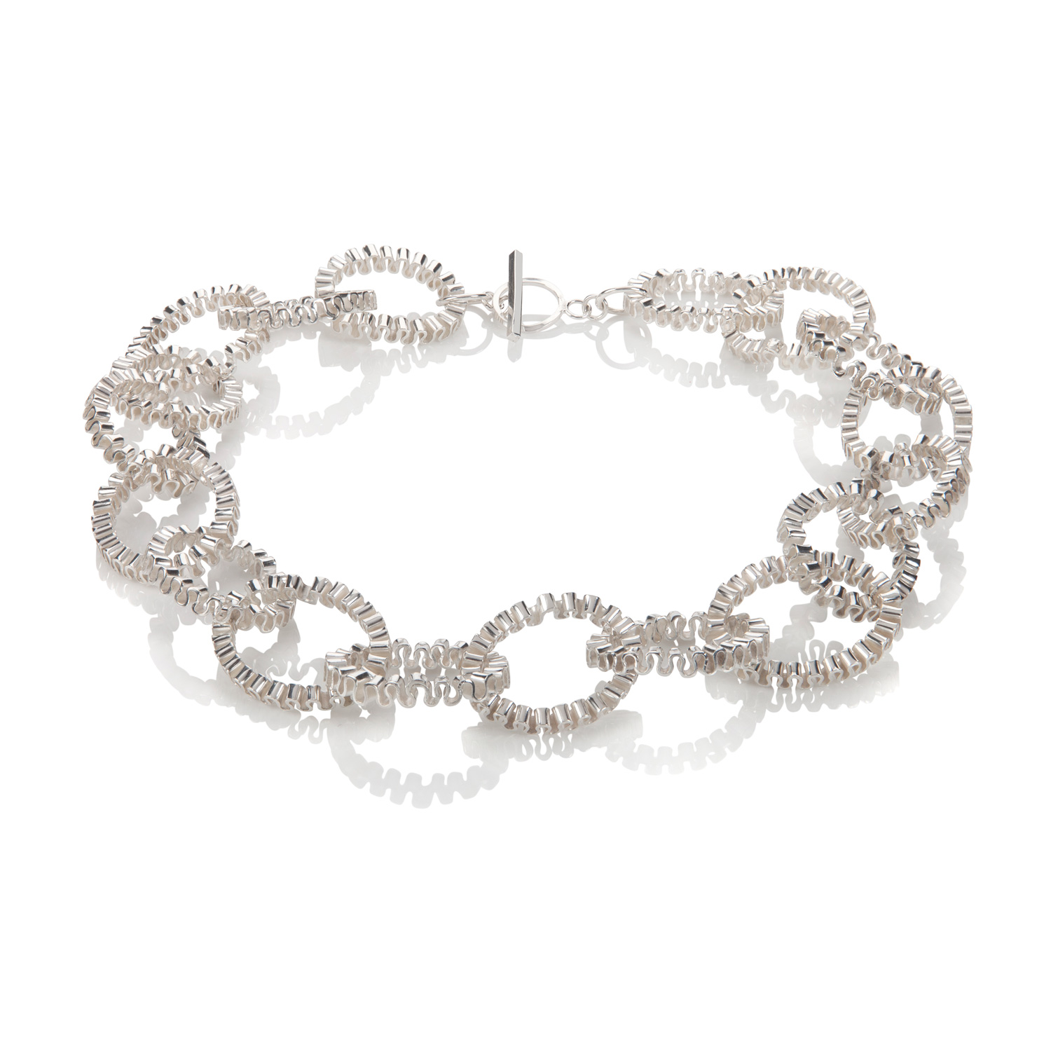 Karen Fox  Ruffle Link Necklace