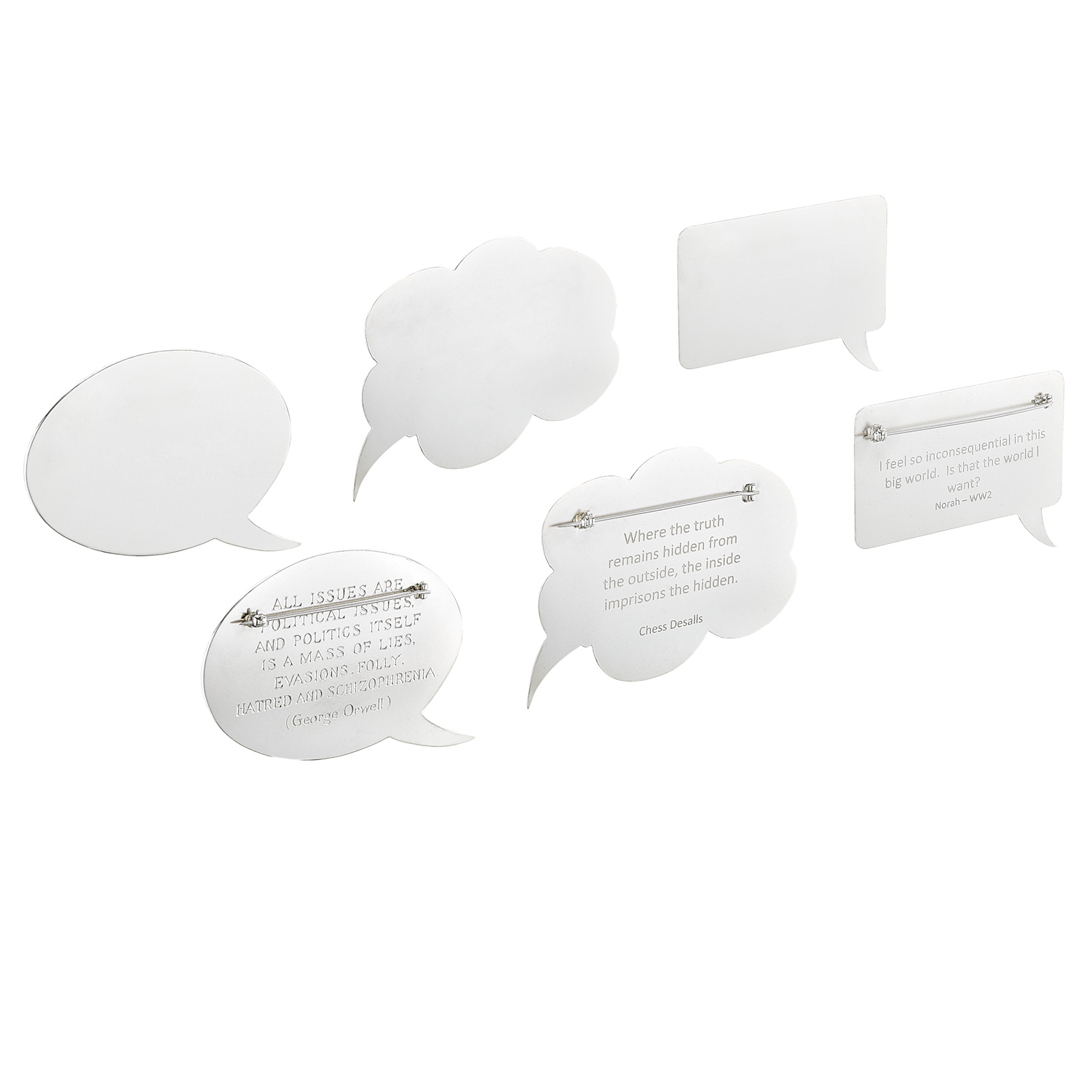 Mahtab Hanna  Speech Bubbles Brooches