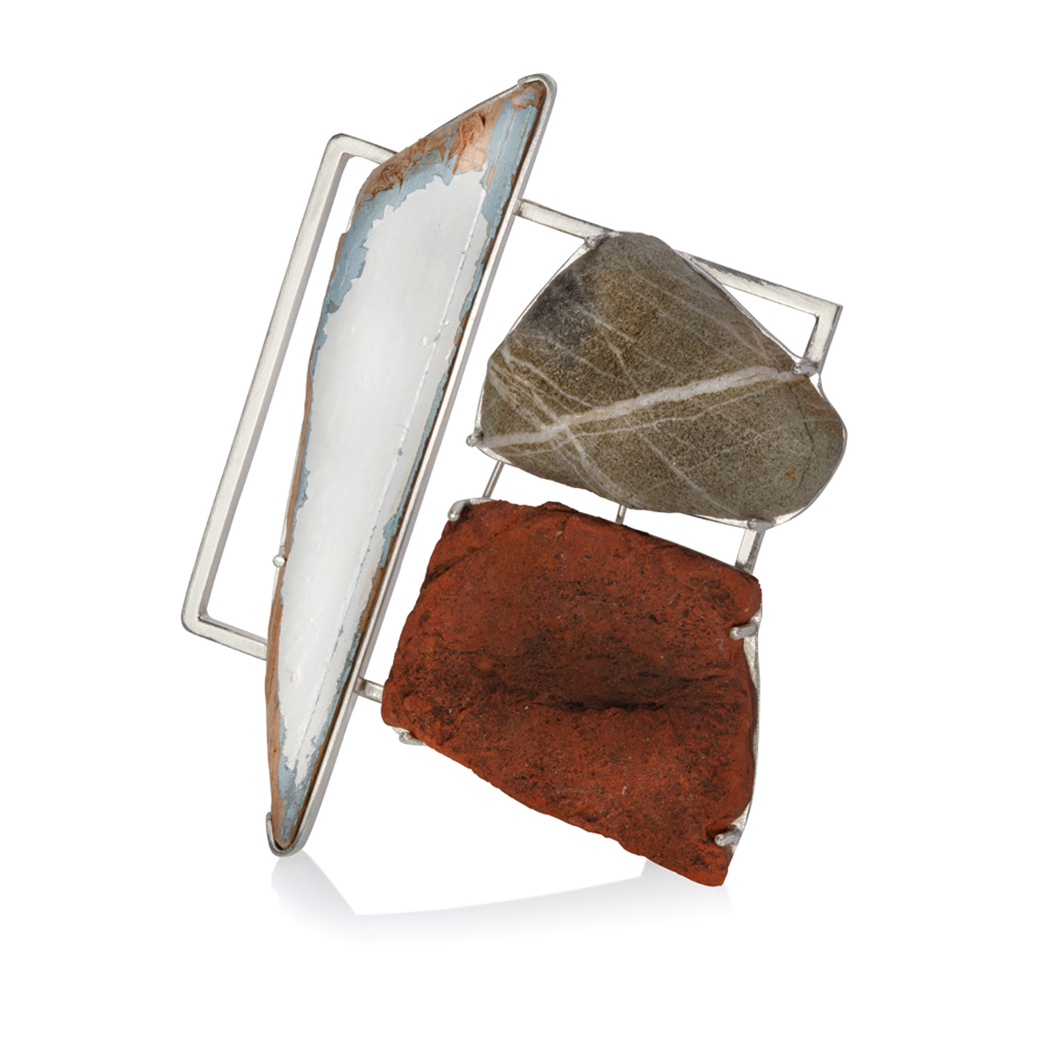 Ulla Hörnfeldt  Brooch Set with Beach Find