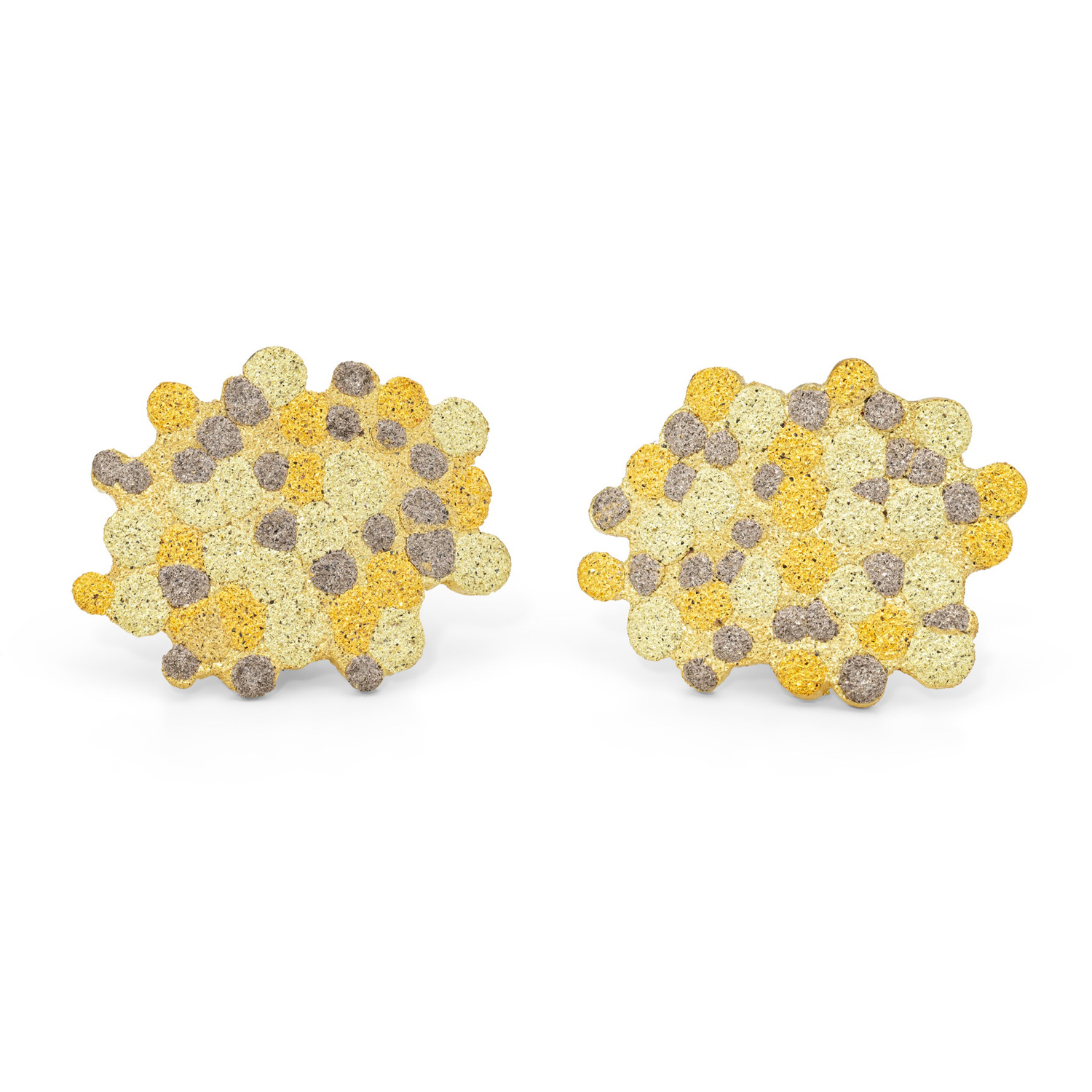 Stephanie Johnson  Gold Sunburst Lichen Earrings