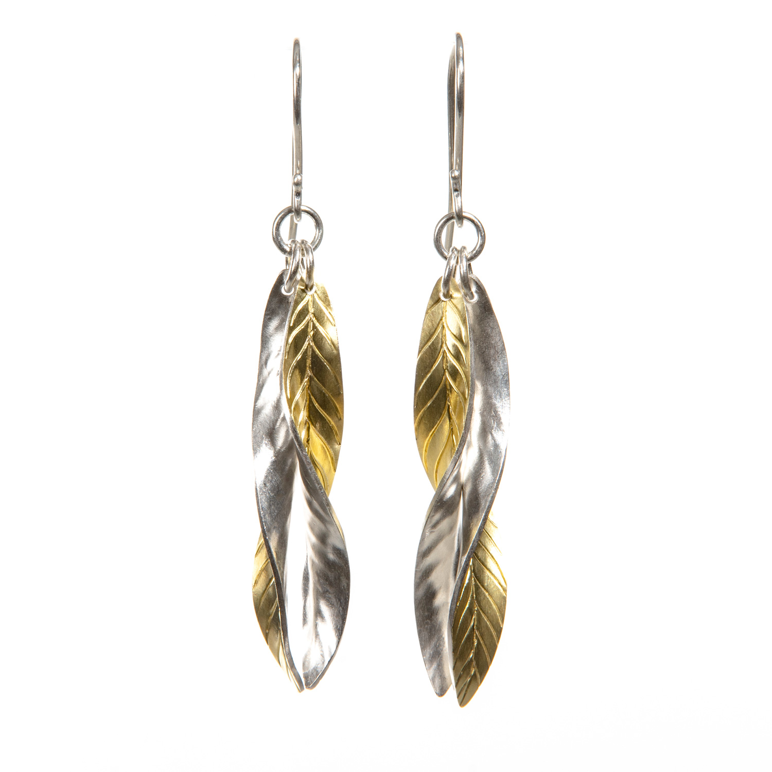 Annette Petch Frond Bimetal Earrings