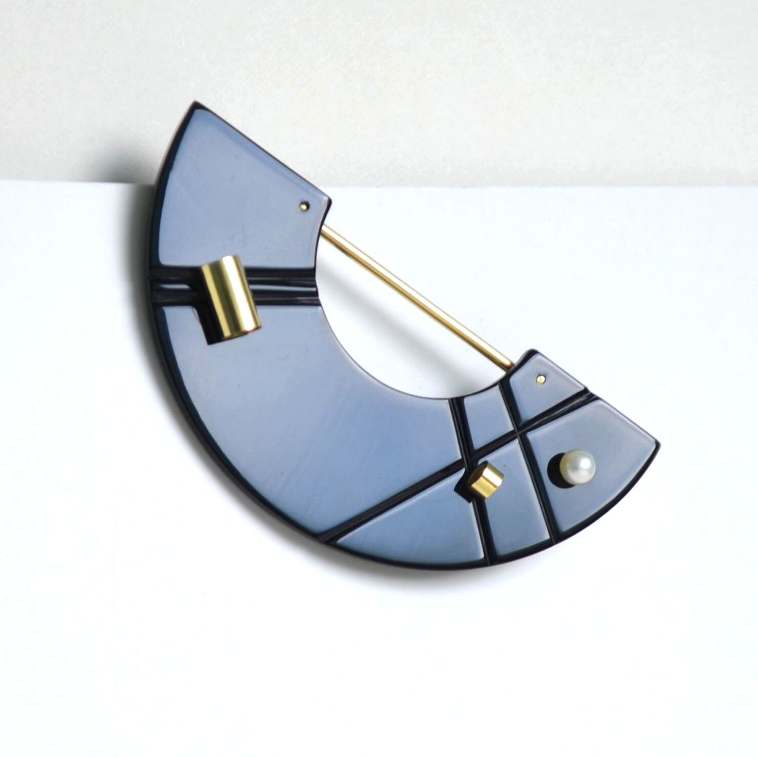 Aubin Stewart Geometric Brooch