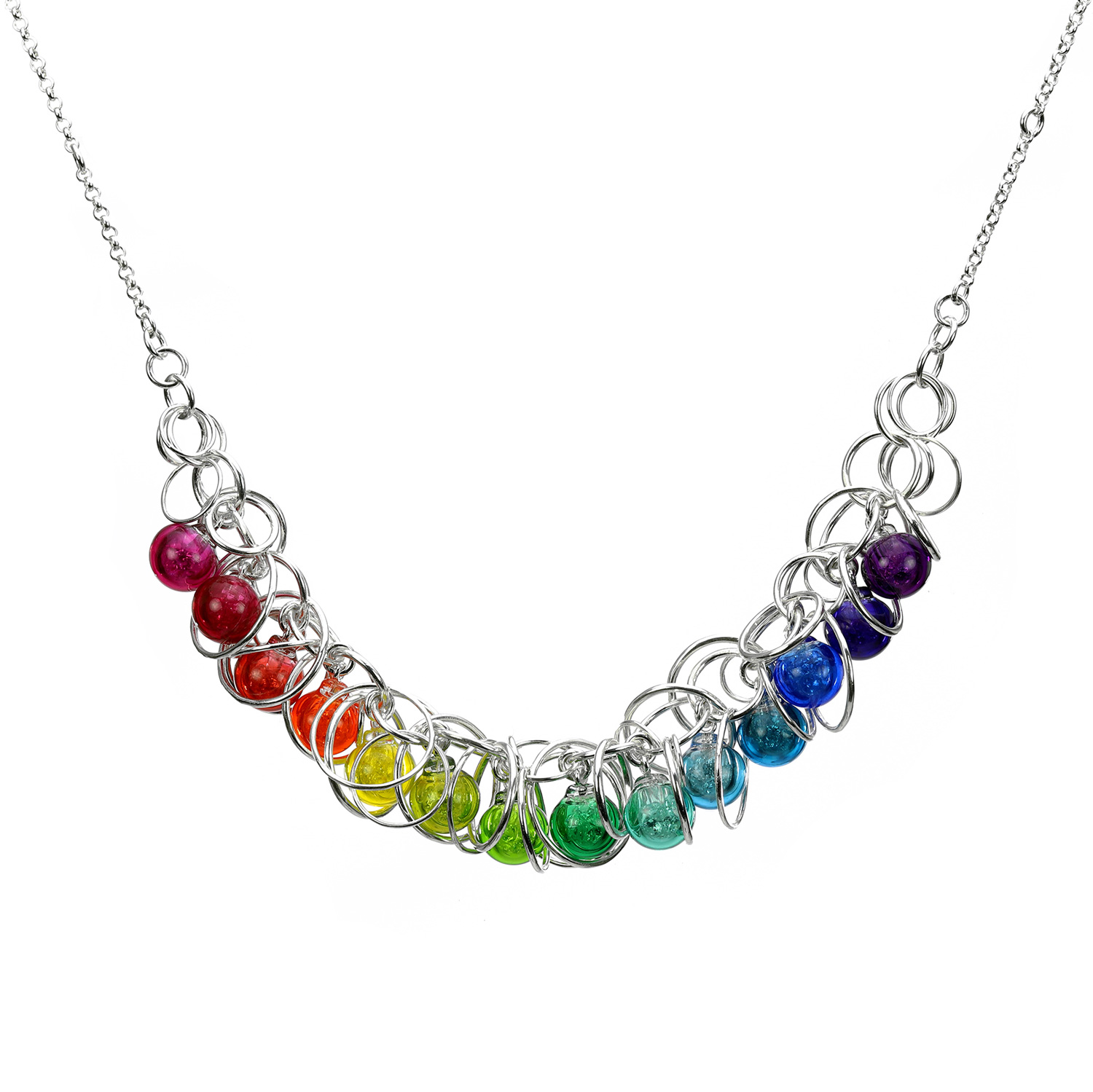 Charlotte Verity Transition Blown Glass Bubbles Necklace
