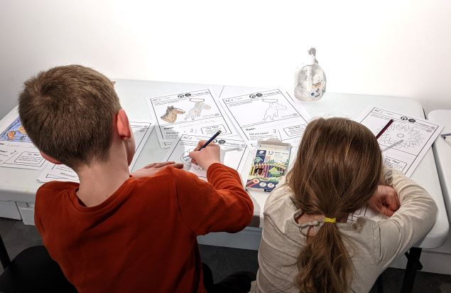 Colour and design sheets Young Visitors Kent opening St Georges